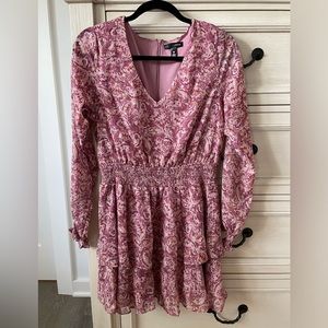 Aqua Smocked Waist Dress, Medium, Burgundy/Purple